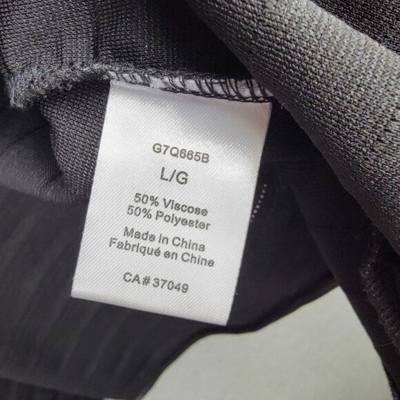 Le Grenier Waterfall Cardigan L Striped Black Gray Stud Embellished Statement - Picture 8 of 10